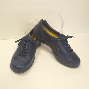 Hotter 'Dew' navy leather lace up comfort shoes